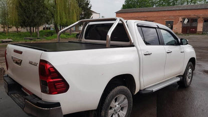 Side sills Allmond Grey (2 pieces, aluminum) for Toyota Hilux 2015↗ - Reelken Auto