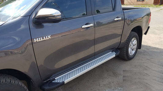 Side Steps Allmond Grey (2 pcs, Aluminum) for Toyota Hilux 2015- - image 2