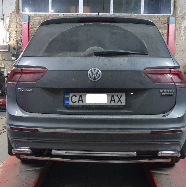 Back protection AK001-2 (stainless) for Volkswagen Tiguan 2016-2023 - Reelken Auto
