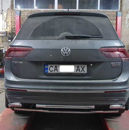 Back protection AK001-2 (stainless) for Volkswagen Tiguan 2016-2023 - Reelken Auto