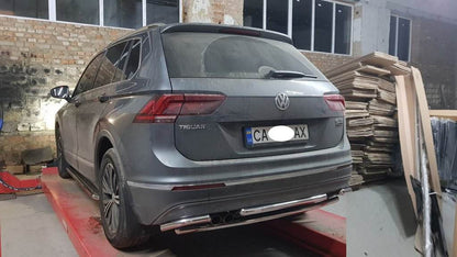 Back protection AK001-2 (stainless) for Volkswagen Tiguan 2016-2023 - Reelken Auto