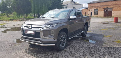 Front protection ST008 (stainless) for Fiat Fullback 2016↗ - Reelken Auto