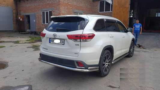 Back protection AK005-2 (2 PCs, stainless steel) for Toyota Highlander 2013-2019 - Reelken Auto