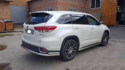 Back protection AK005-2 (2 PCs, stainless steel) for Toyota Highlander 2013-2019 - Reelken Auto