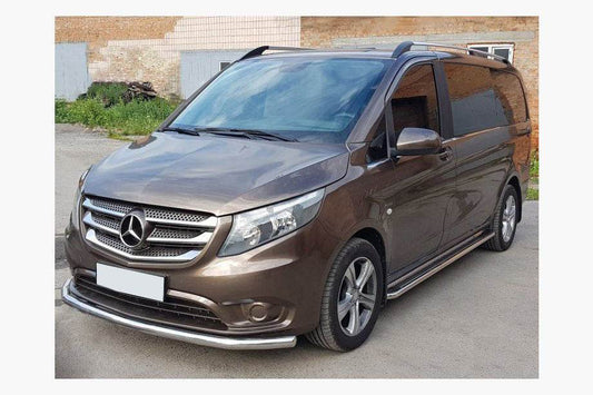Front protection ST008 (stainless) for Mercedes Vito / V-class W447 2014↗ year - Reelken Auto
