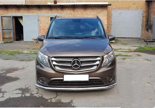 Front protection ST008 (stainless) for Mercedes Vito / V-class W447 2014↗ year - Reelken Auto