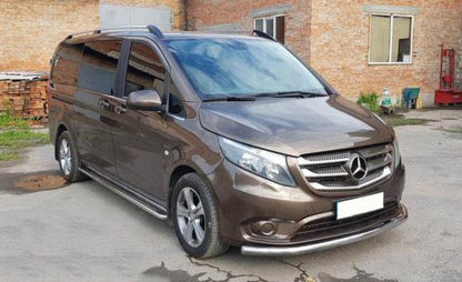 Front protection ST008 (stainless) for Mercedes Vito / V-class W447 2014↗ year - Reelken Auto