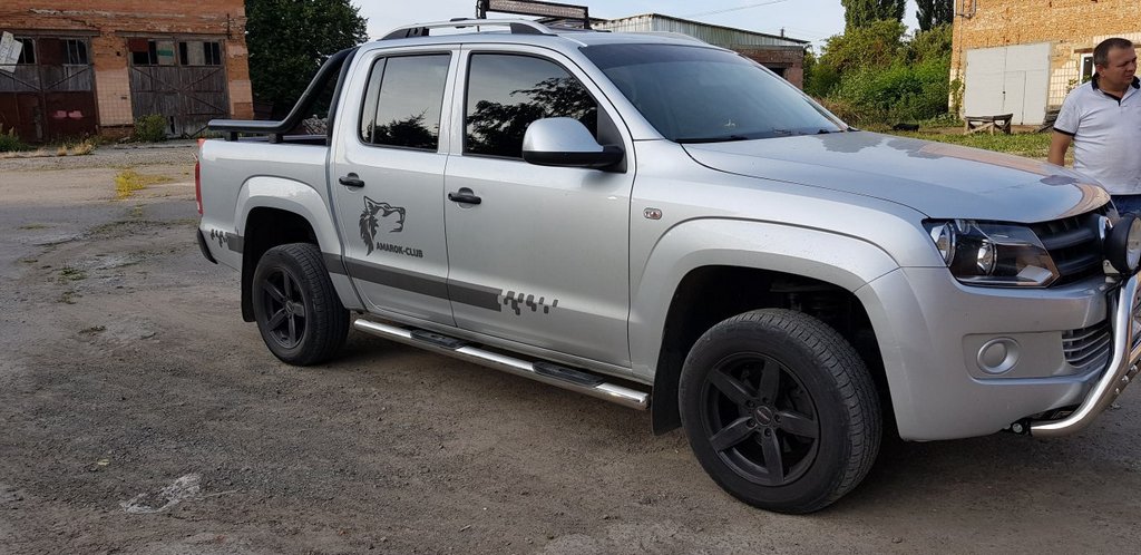 Side pipes (2 PCs, stainless steel) for Volkswagen Amarok 2010-2022 - image 9