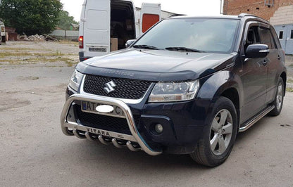 The WT004 bumper guard (stainless) for Suzuki Grand Vitara 2005-2017 - Reelken Auto