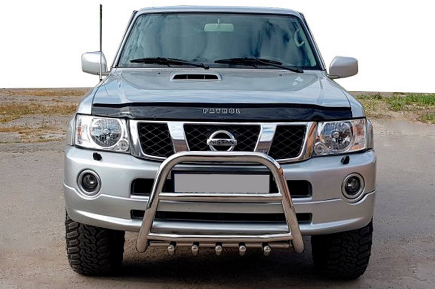 Bull Bar QT007 (Stainless Steel) for Nissan Patrol Y61 1997-2011 - image 1