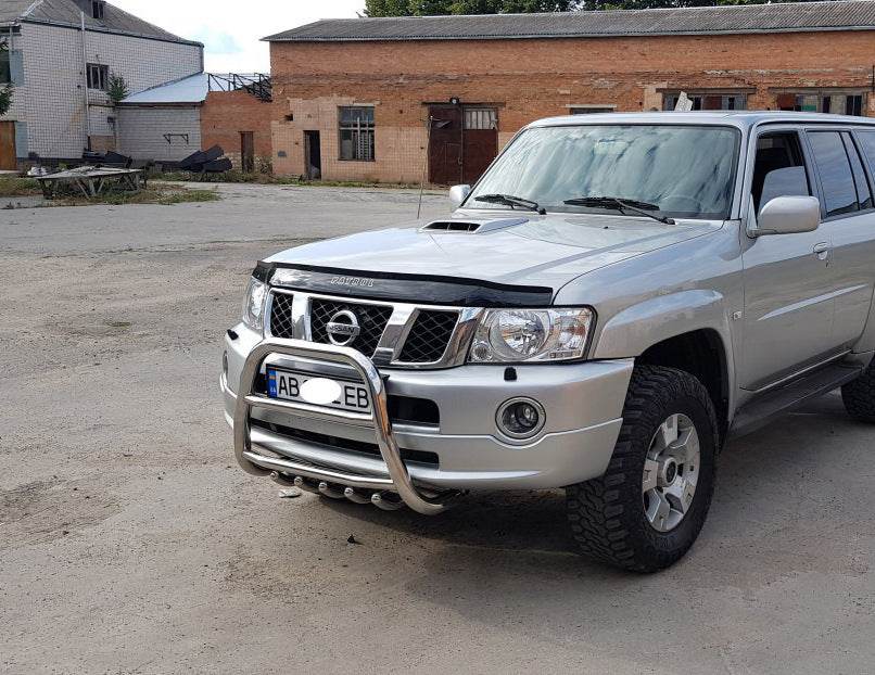 The QT007 bumper guard (stainless) for Nissan Patrol Y61 1997-2011 - Reelken Auto