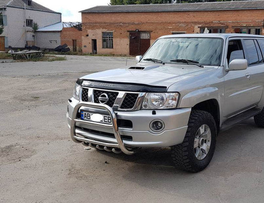 The QT007 bumper guard (stainless) for Nissan Patrol Y61 1997-2011 - Reelken Auto