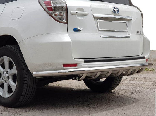 Back protection AK005-15 (2 PCs, stainless steel) for Toyota Rav 4 2006-2013 - Reelken Auto