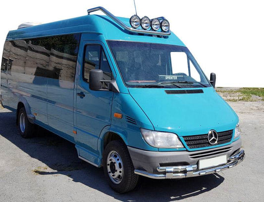 Front protection ST015-2 (stainless) for Mercedes Sprinter W901/902/903/904/905 1995-2006 - Reelken Auto