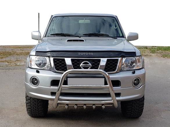 The QT007 bumper guard (stainless) for Nissan Patrol Y61 1997-2011 - Reelken Auto
