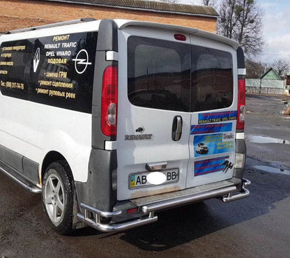 Rear protection AK-Special (stainless steel) for Opel Vivaro 2001-2015 - Reelken Auto