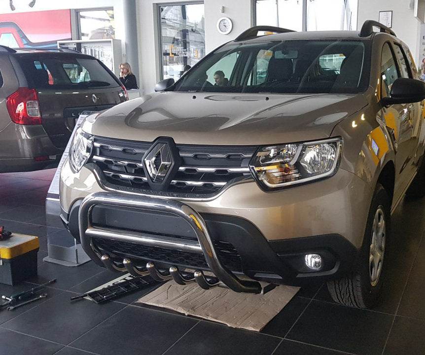 Kengurâtnik without inscription WT003 (stainless) for Dacia Duster 2018-2024 - Reelken Auto