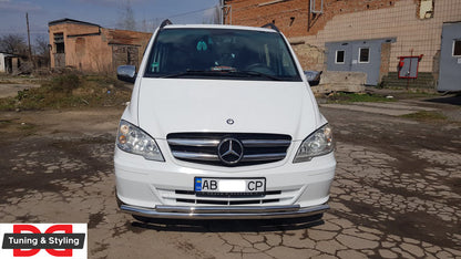 Front Lip ST014 (Stainless Steel) for Mercedes Vito W639 2004-2014 - image 11