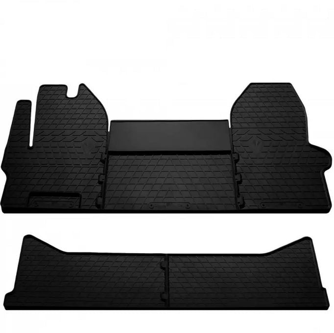 Rubber Floor Mats Double Cab (5 pcs, Stingray Premium) for Iveco Daily 2014- - image 1
