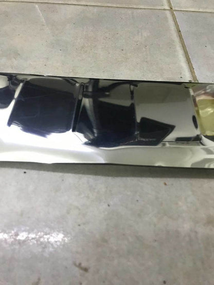 DISCOUNT! Cover on the rear bumper 2014+ Carmos (stainless steel) for Nissan Juke 2010-2019 - Reelken Auto