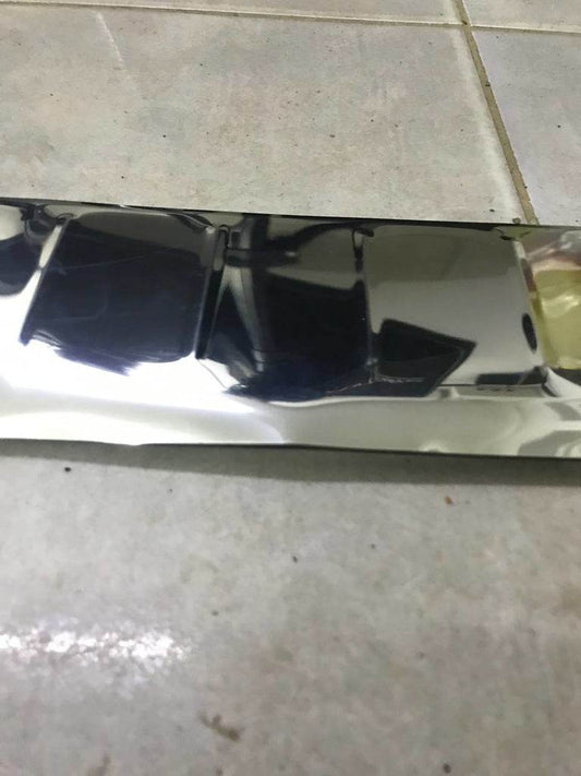 DISCOUNT! Cover on the rear bumper 2014+ Carmos (stainless steel) for Nissan Juke 2010-2019 - Reelken Auto