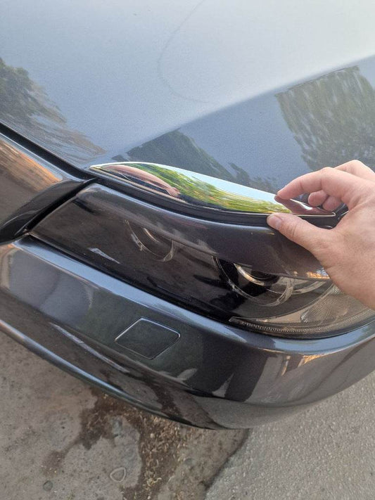 Chrome lining on the hood (lashes above the headlights) for BMW 3 series E-90/91/92/93 2005-2011 - Reelken Auto