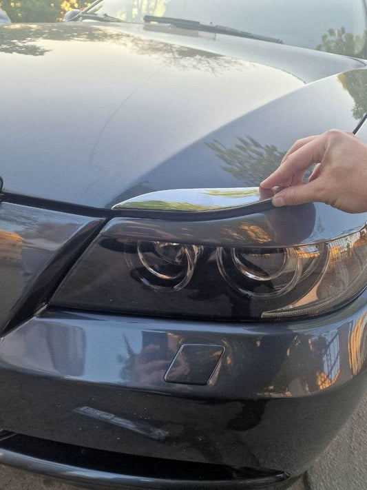 Chrome lining on the hood (lashes above the headlights) for BMW 3 series E-90/91/92/93 2005-2011 - Reelken Auto