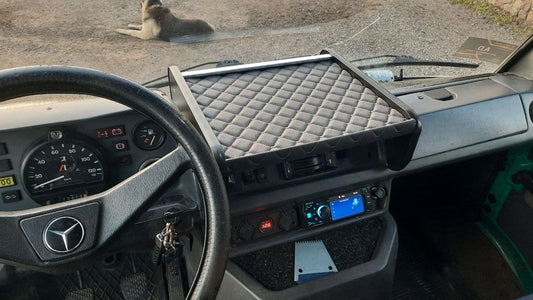 Dashboard Shelf (Gray with Gray Stitching) for Mercedes T1 (207-410) 1977-1995 - image 1