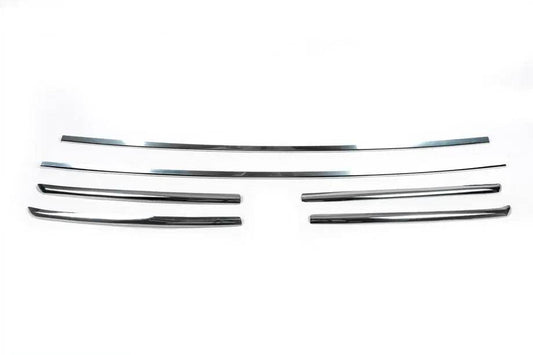 Covers on the radiator grill 2006-2014 (6 pcs., stainless steel) PRICE for Fiat Ducato 2006-2025 - Reelken Auto