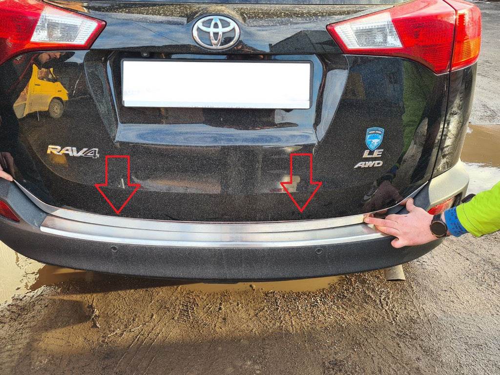 Trunk edge Libao V1 (2013-2016, stainless steel) for Toyota Rav 4 2013-2018 - Reelken Auto