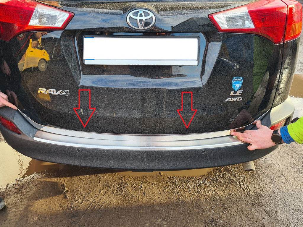 Trunk edge Libao V1 (2013-2016, stainless steel) for Toyota Rav 4 2013-2018 - Reelken Auto