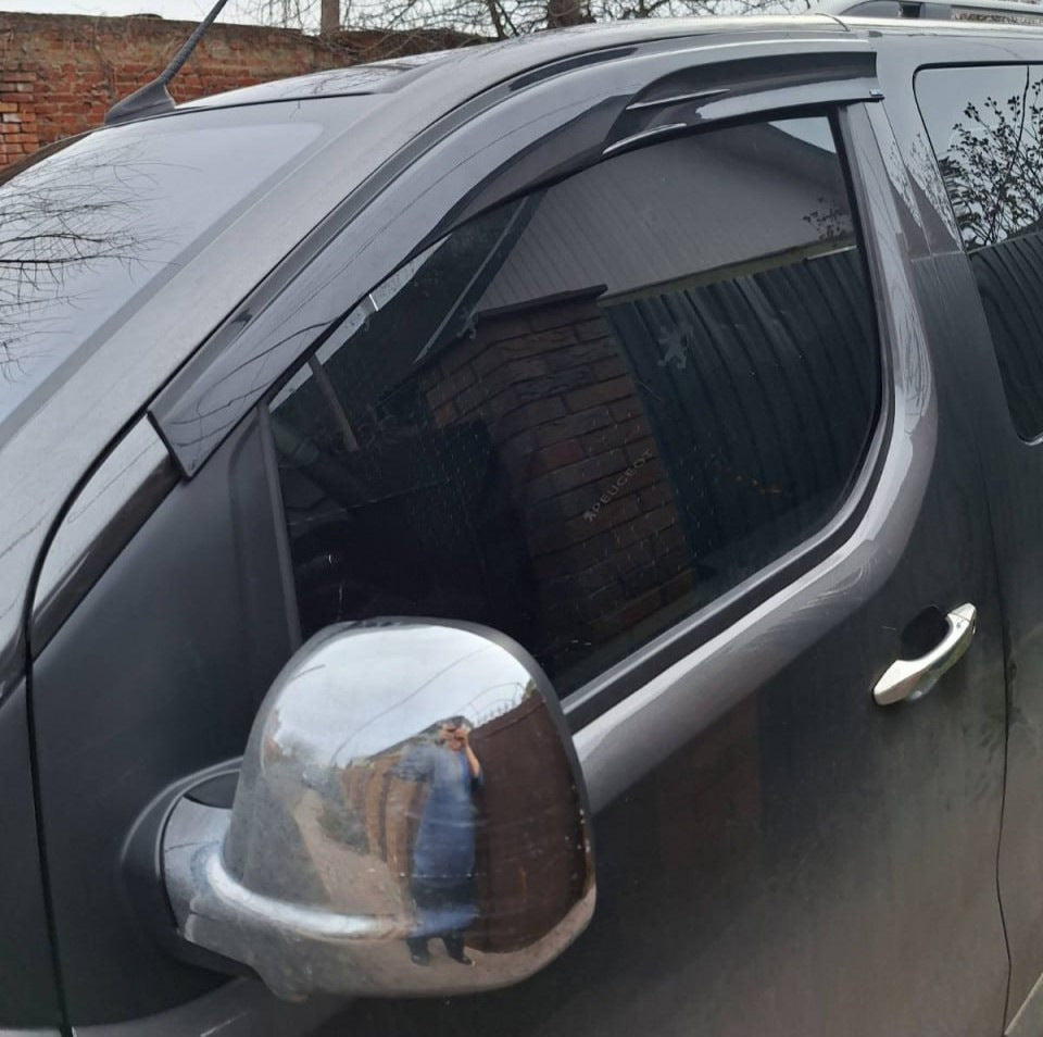 Window Deflectors (2 pcs, Sunplex Sport) for Peugeot Traveller 2017- - image 1