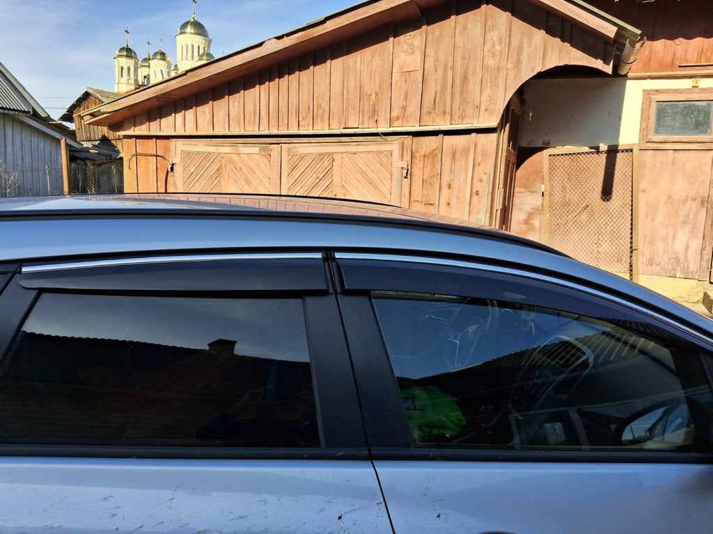 Chrome Window Deflectors with Strip HB/SD (4 pcs, Sunplex Chrome) for Opel Astra J 2009-2015 - image 2