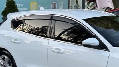 Window Deflectors with Chrome Trim HB/SD (4 pcs, Sunplex Chrome) for Ford Focus IV 2018- - image 2