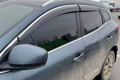 Windshields with chrome (4 pcs, Sunplex Chrome) for Renault Kadjar - Reelken Auto