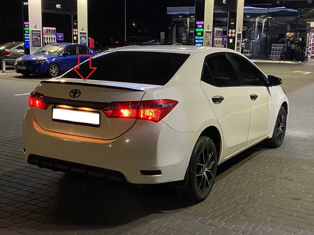Spoiler LIP (Sunplex, black) (118cm *6.4cm) for Toyota Corolla 2013-2019 - Reelken Auto