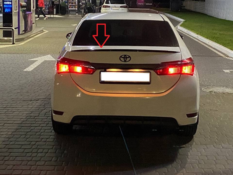 Lip Spoiler (Sunplex, black) (118cm *6.4cm) for Toyota Corolla 2013-2019 - image 3