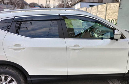Windshields with chrome (4 pcs, Sunplex Chrome) for Nissan Qashqai 2014-2021 - Reelken Auto