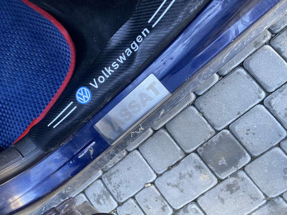 Carmos Door Sill Protectors (4 pcs, Stainless Steel) for Volkswagen Passat B5 1997-2005 - image 4