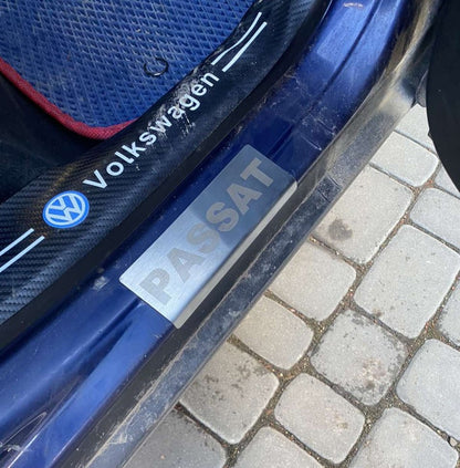 Carmos Door Sill Protectors (4 pcs, Stainless Steel) for Volkswagen Passat B5 1997-2005 - image 3