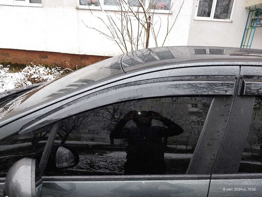 Window Deflectors HB (4 pcs, Sunplex Sport) for Peugeot 307 2001-2008 - image 1