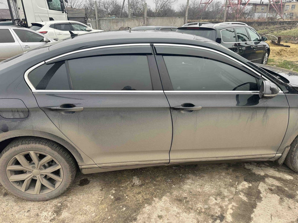 Window Deflectors with Chrome Trim SD (4 pcs, Sunplex Chrome) for Volkswagen Passat B8 2015-2023 - image 3