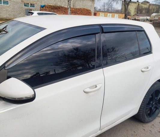 Window Deflectors HB (4 pcs, Sunplex Sport) for Volkswagen Golf 6 2008-2014 - image 1