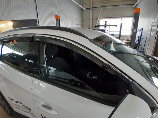 Window Deflectors with Chrome Trim Niken Luxury (4 pcs) for Hyundai Tucson NX4 2021- - image 1