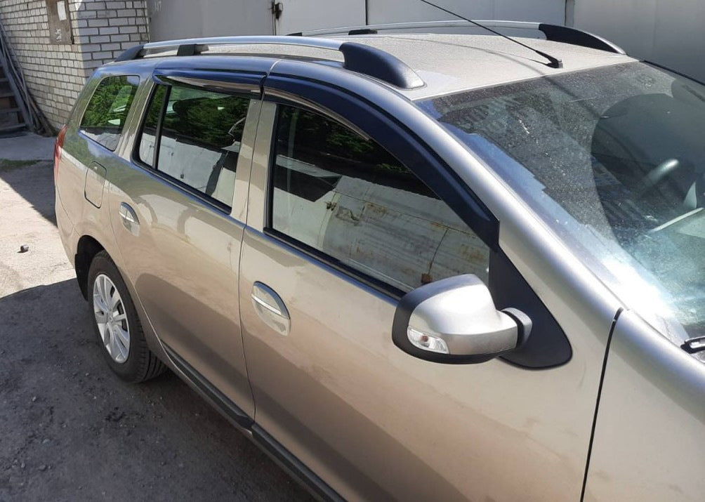 Window Deflectors (4 pcs, Sunplex Sport) for Renault Logan MCV 2013-2022 - image 4