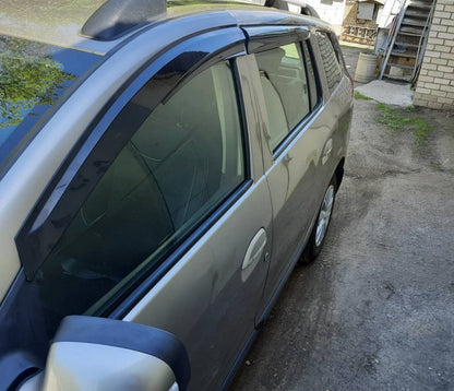 Window Deflectors (4 pcs, Sunplex Sport) for Dacia Logan MCV 2013-2020 - image 1