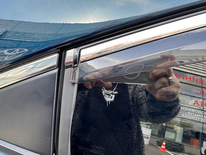 Window Deflectors with Chrome Trim (4 pcs, Sunplex Chrome) for Toyota Corolla 2019- - image 3