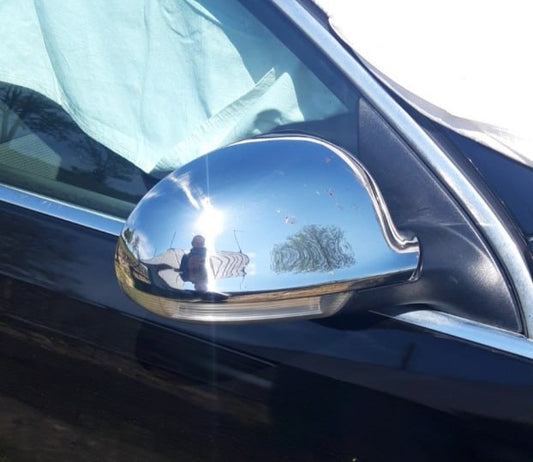 Covers for mirrors (2 pcs, stainless steel) for Volkswagen Jetta 2006-2011 - image 2
