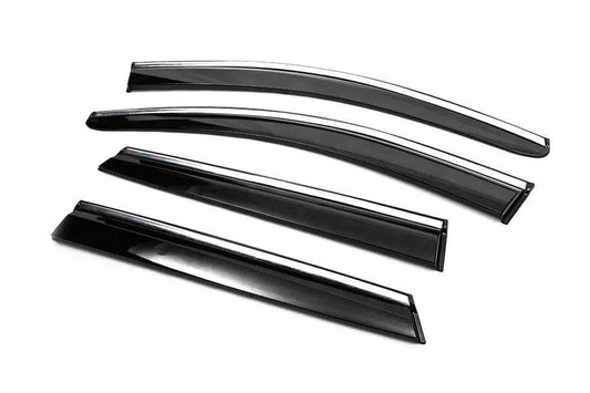 Chrome Windshields (4 pcs., Sunplex Chrome) for Nissan Qashqai 2014-2021 - Reelken Auto