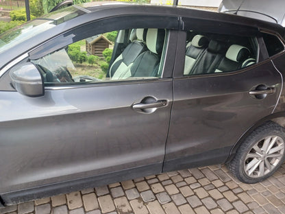 Window Deflectors (4 pcs, Sunplex Sport) for Nissan Qashqai 2014-2021 - image 1